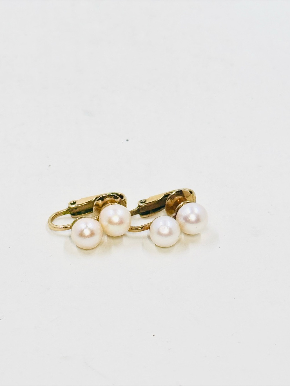 WINARD 12k 1/20 Gold Filled over Sterling Silver Pearl Clip-On Earrings